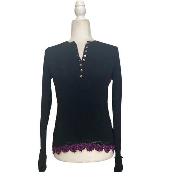 Ulla Johnson Juniper Sweater NWT Jumper Merino Wool Ribbed Crochet Detailing - Picture 3 of 16